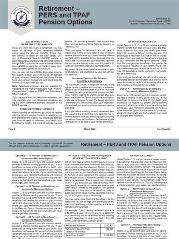 TPAF PERS Pension Educators