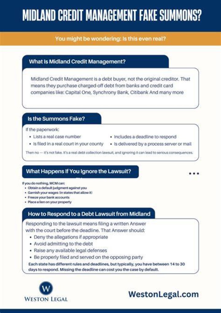 Unmask Midland Credit Management's Deceptive Summons Tactics