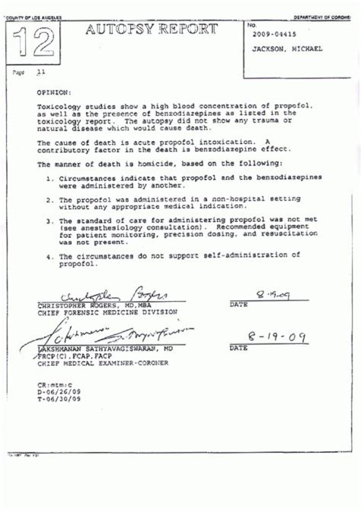 Unveiling The Secrets: The Autopsy Report Of Michael Jackson
