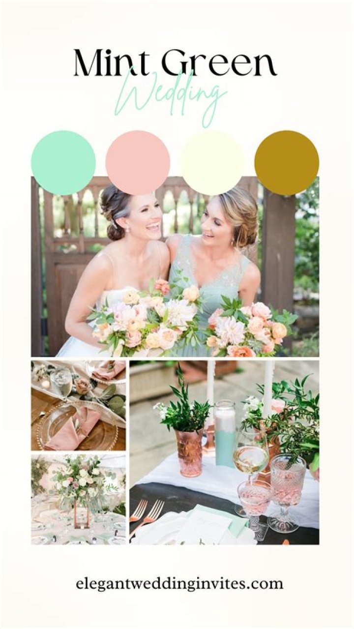 Wedding Color Palette Mint Green & Peach Praise Wedding