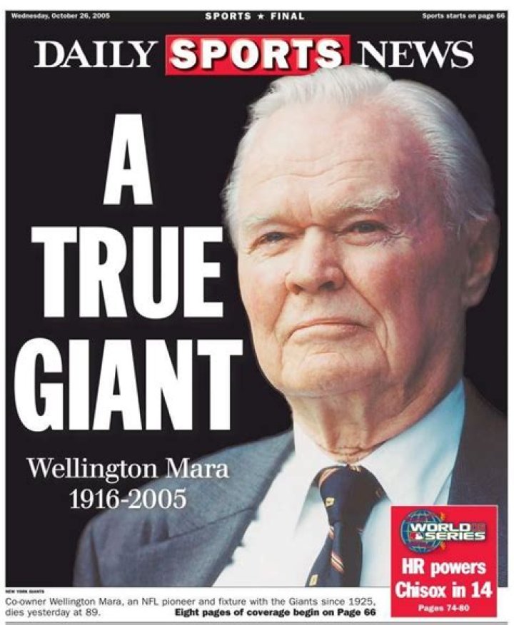 Wellington Mara: A Legendary Owner And Sports Icon