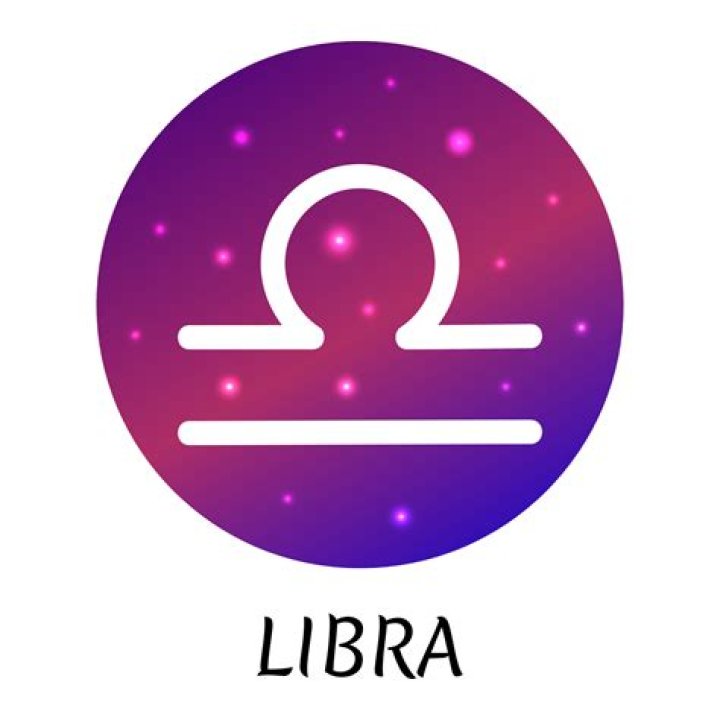 Zodiac sign Libra isolated. Vector icon. Zodiac symbol with starry